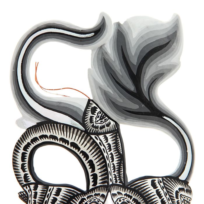 Маска авторская роспись, серая