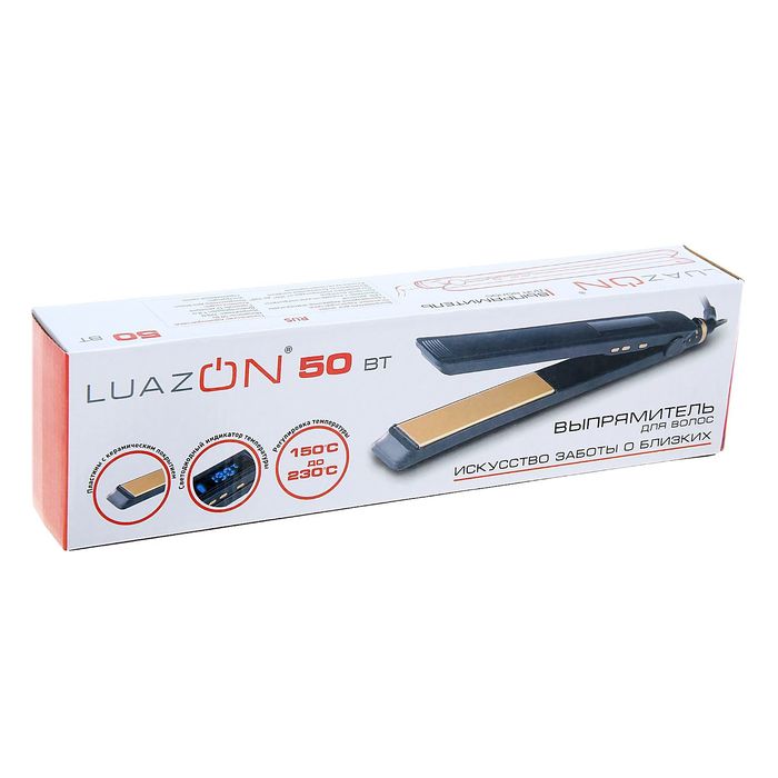 Выпрямитель LuazON LW-15, 50 Вт, LED-дисплей, керамические пластины, чёрный