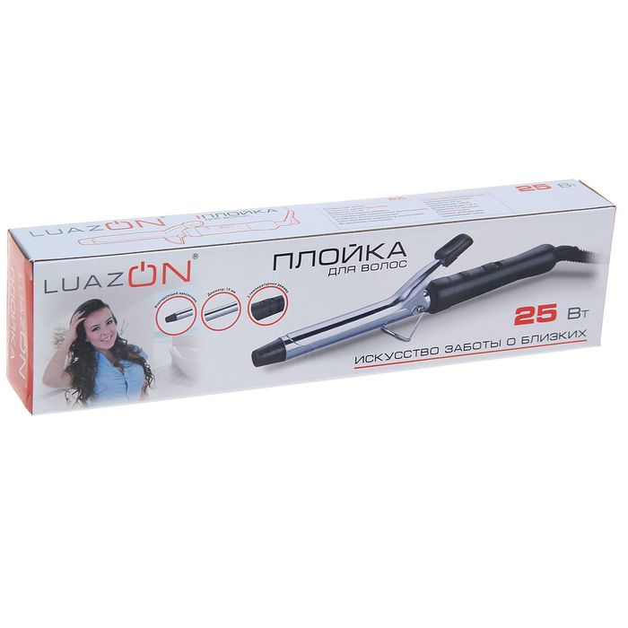 Плойка LuazON LW-08, 25 Вт, d=19 см, черный