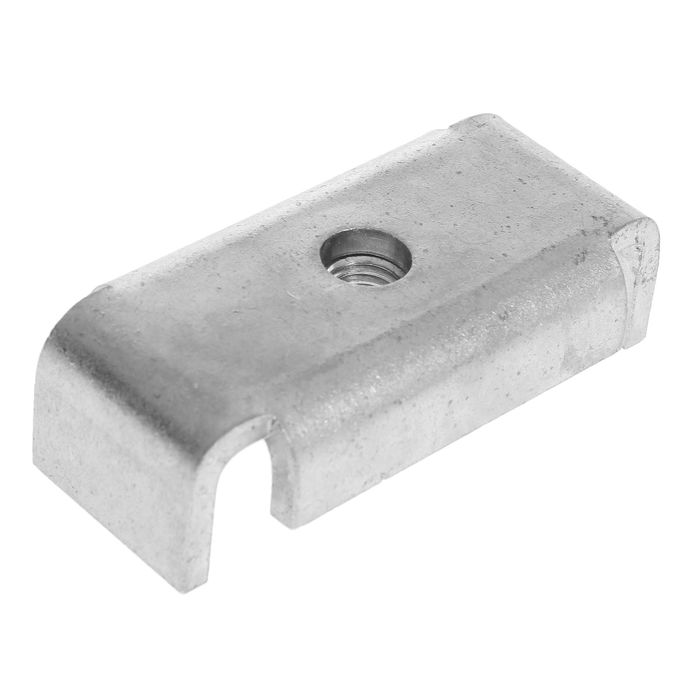 Опора для стойки оцинкованная, 80*40мм, цвет хром