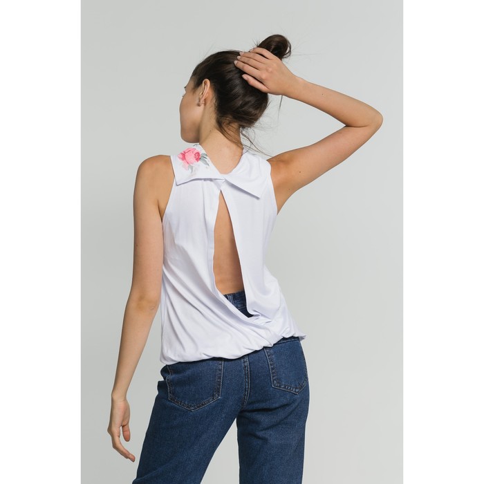 Блуза женская, цвет белый, размер 42 (арт. М-374-10)
