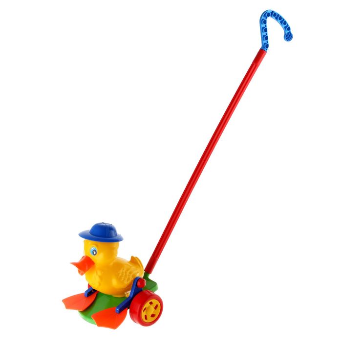 Каталка Утёнок «МАХ» с ластами, МИКС