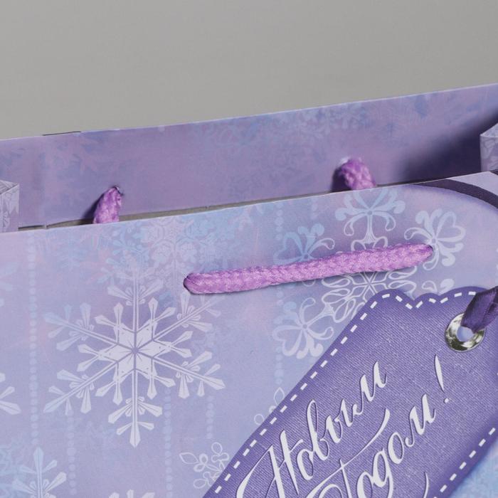 Пакет ламинированный вертикальный «Снежинки», 18 × 23 × 8 см