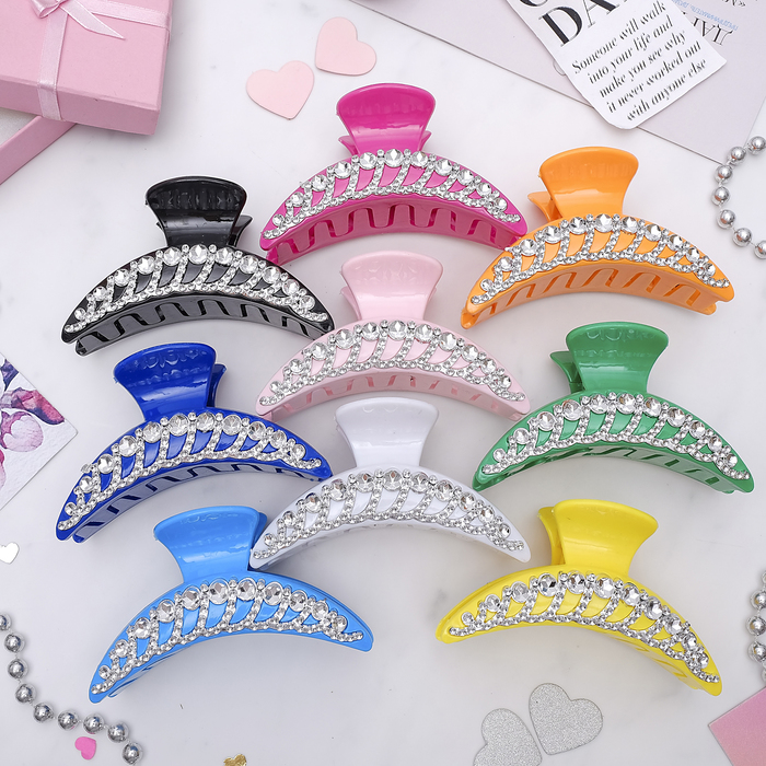 Краб для волос "Сюита" 9,5 см дуга, микс