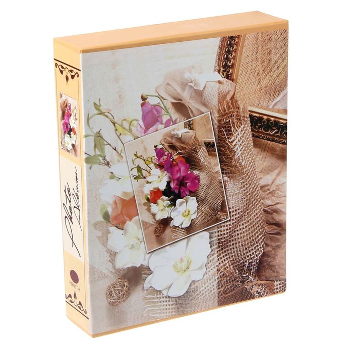 Фотоальбом магнитный на 20 листов "Цветочная композиция" в коробке, микс