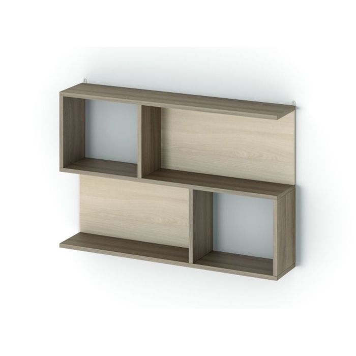 Полка Д-14 856х205х608 ясень шимо темный/ясень шимо светлый