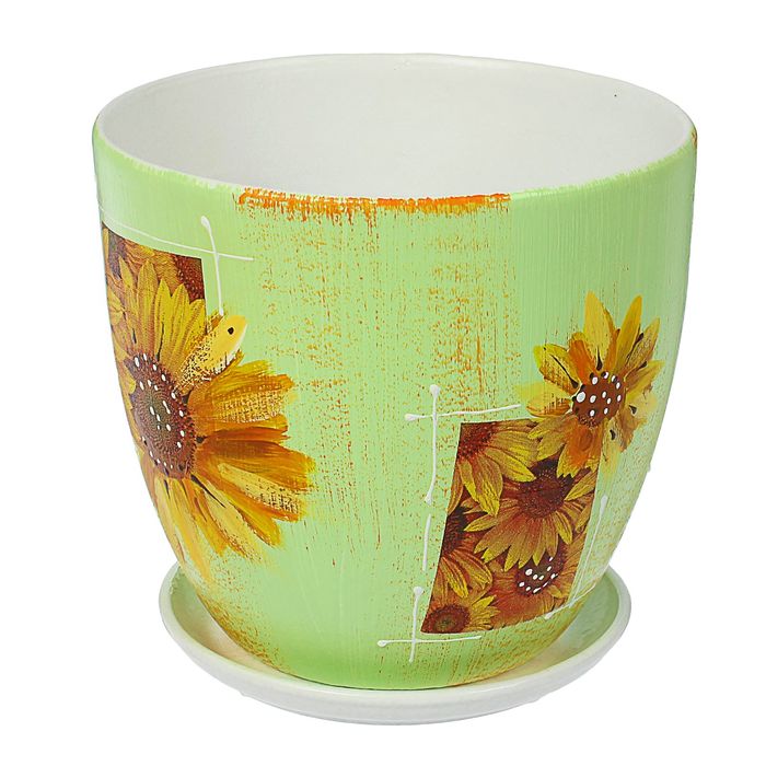 Кашпо "Подсолнух" высокое овальное 4,8 л