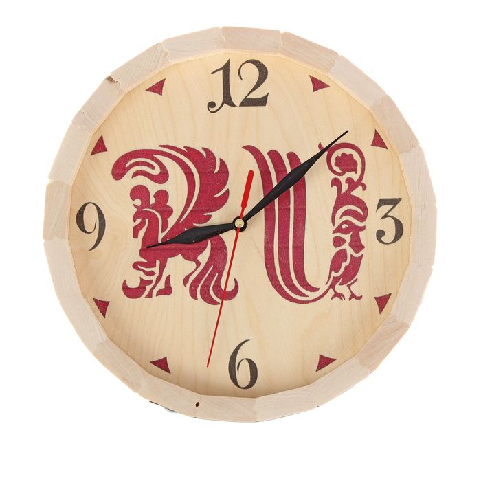 Часы банные бочонок "RU"