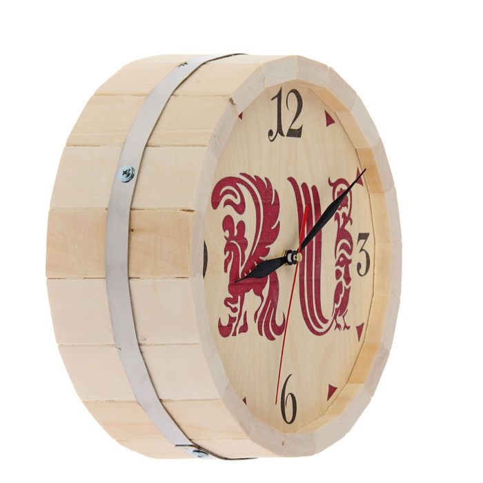 Часы банные бочонок "RU"