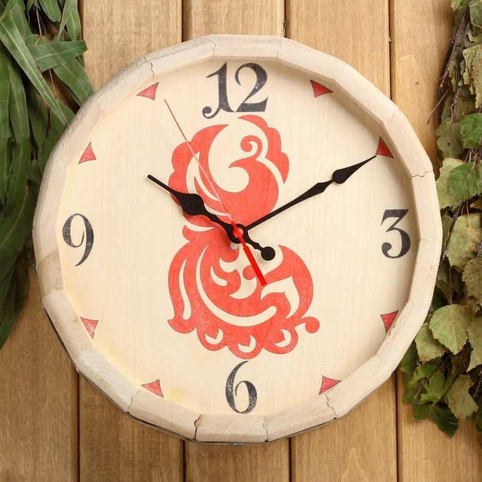 Часы банные бочонок «Жар-птица»