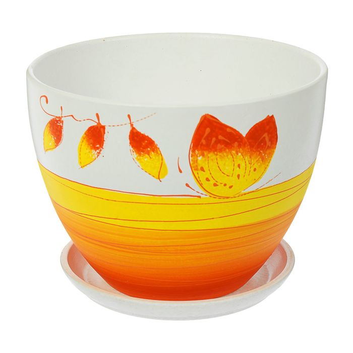 Кашпо "Фантазия" красное, овальное 6 л