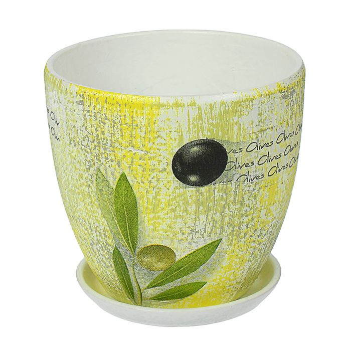 Кашпо "Олива" высокое овальное 1,5 л
