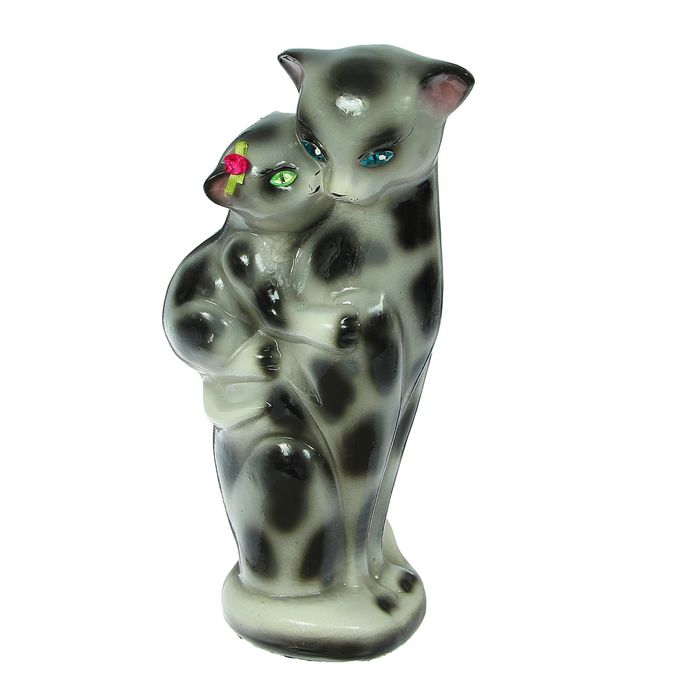 Копилка "Багира мама" малая, глянец, серый леопард