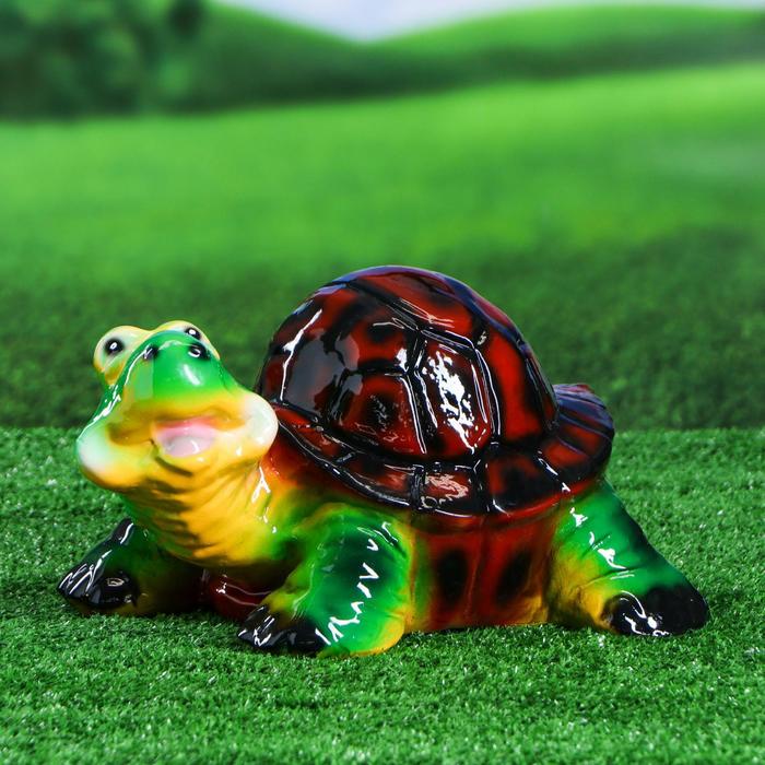 Садовая фигура "Счастливая черепаха" глянец