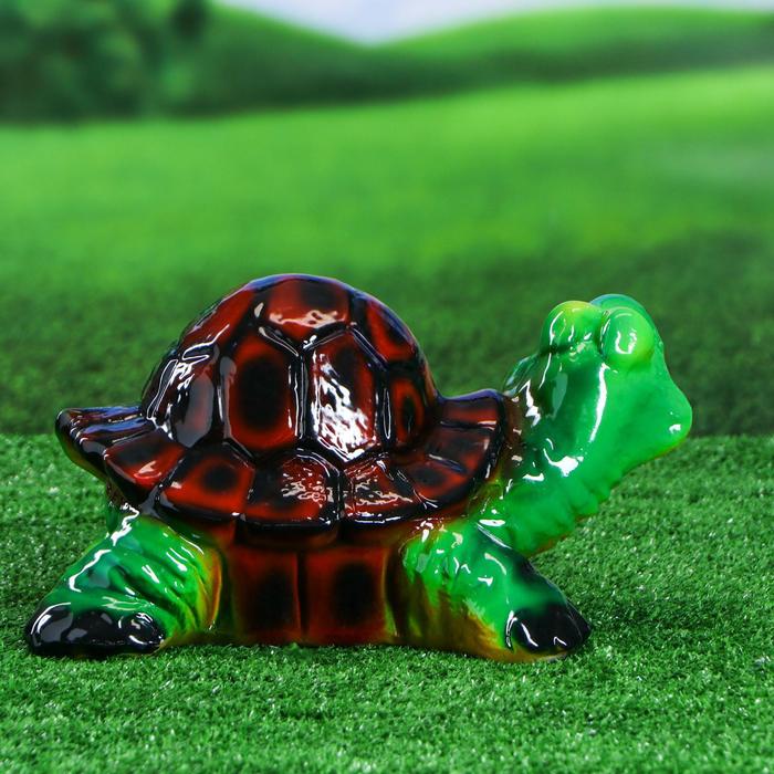 Садовая фигура "Счастливая черепаха" глянец