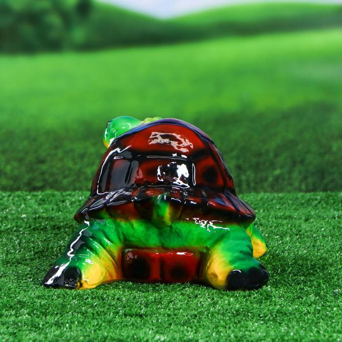 Садовая фигура "Счастливая черепаха" глянец