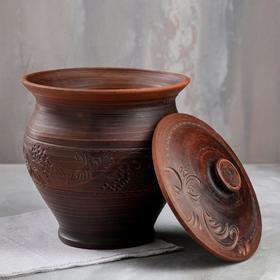 

Горшок духовой "Жаркое", декор, красная глина, 4 л