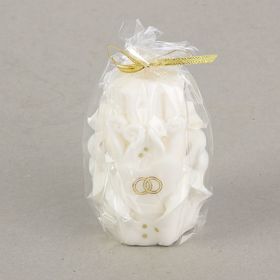 

Свеча резная 10-11см "Свадебная" Белая, ручная работа