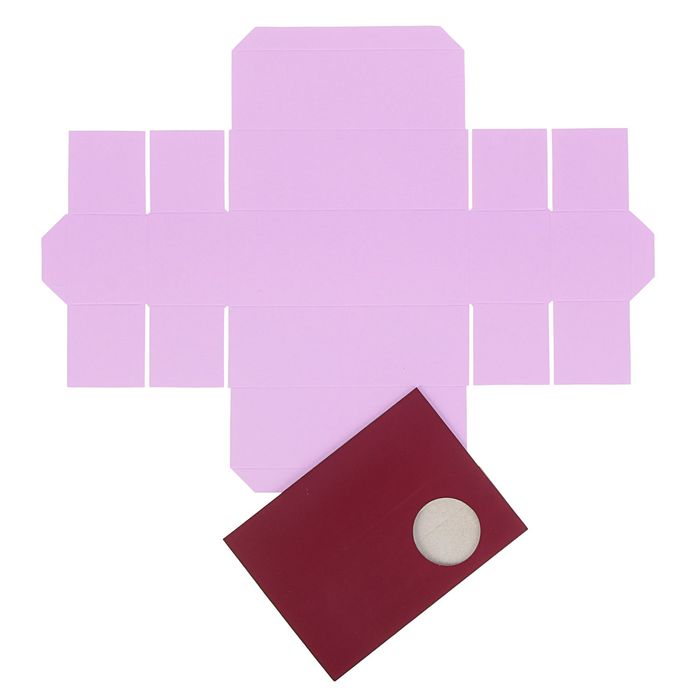 Коробка для сладостей, пенал, 15 х 6 х 5 см, нежно-розовый/ирис