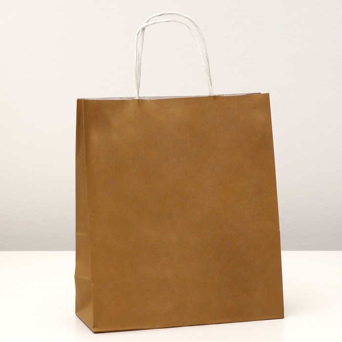 Пакет крафт "Радуга" капучино, 25 х 11 х 29 см