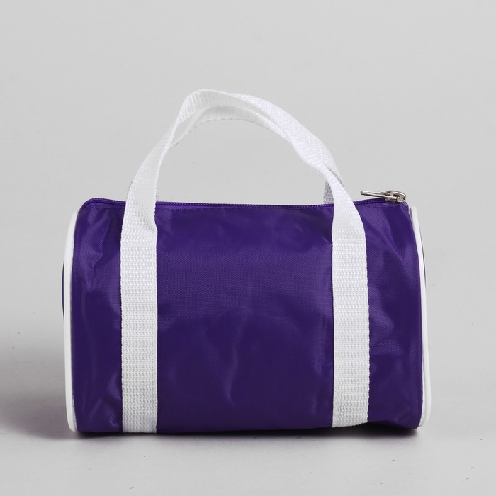 Сумочка детская на молнии "Пэппи", 1 отдел, рисунок МИКС, фиолетовая