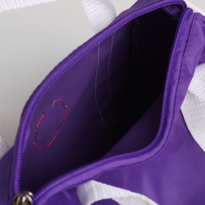 Сумочка детская на молнии "Пэппи", 1 отдел, рисунок МИКС, фиолетовая