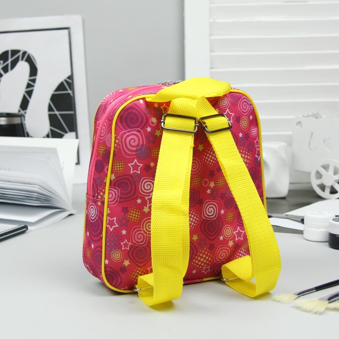 Рюкзак детский на молнии "Цветы", 1 отдел,1 наружный карман, розовый