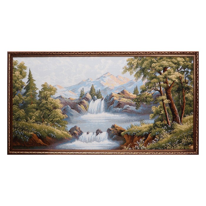 Гобеленовая картина Водопад и горы 70*135 см