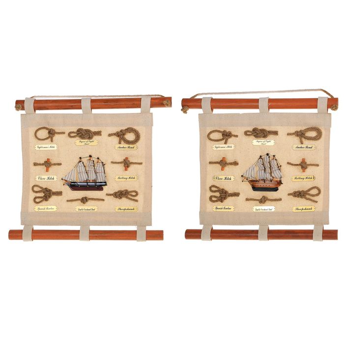 Декор интерьерный «Морские узлы» на стену, 32 х 35 х 2 см