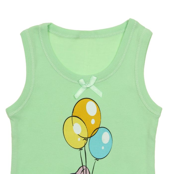 Майка для девочки, рост 68 см (44), цвет зелёный (арт. 212)