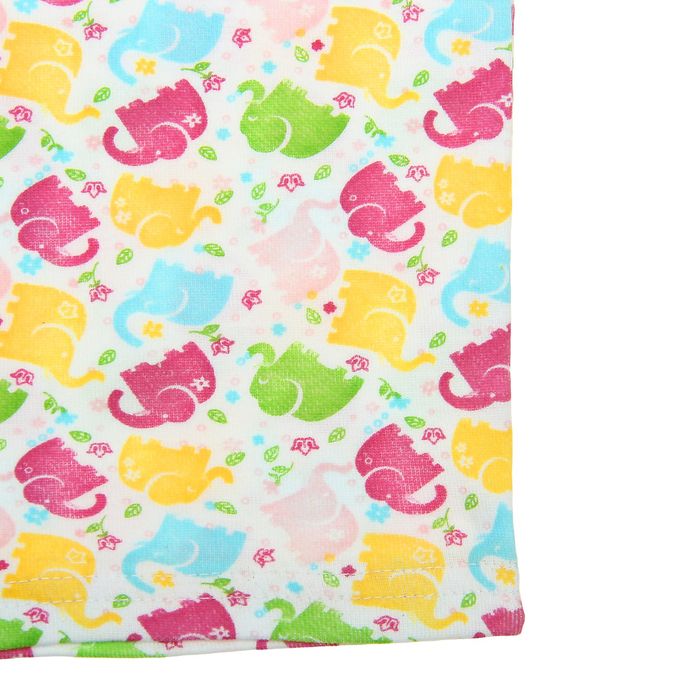 Майка для девочки, рост 74 см (48), цвет белый/зелёный (арт. 211)