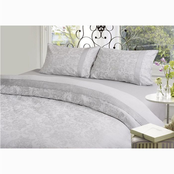 Постельное бельё THE EMPIRE GOLD LINE «Pearl» 2 сп., размер 247х260 см, 175х215 см, 50х70 см-2 шт., серебро