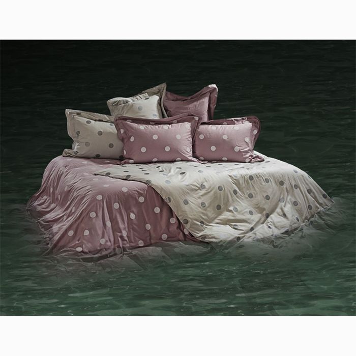 Постельное бельё THE EMPIRE GOLD LINE «Dots» дуэт, размер 250x270 см, 145x215 см-2шт.,50х70 см-2 шт., old rosa