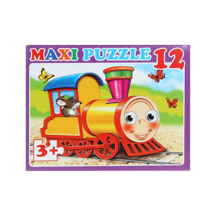 Макси-пазл «Паровозик», 12 элементов