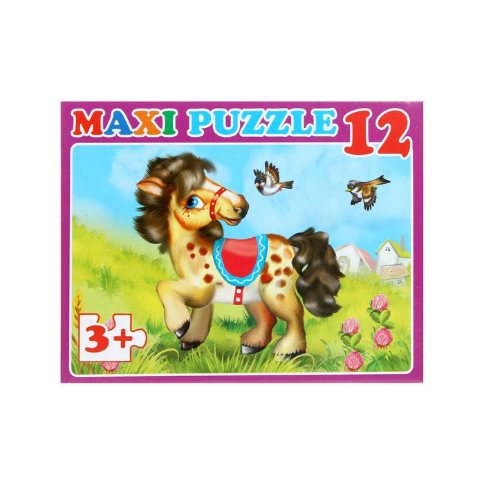 Макси-пазл «Лошадка», 12 элементов