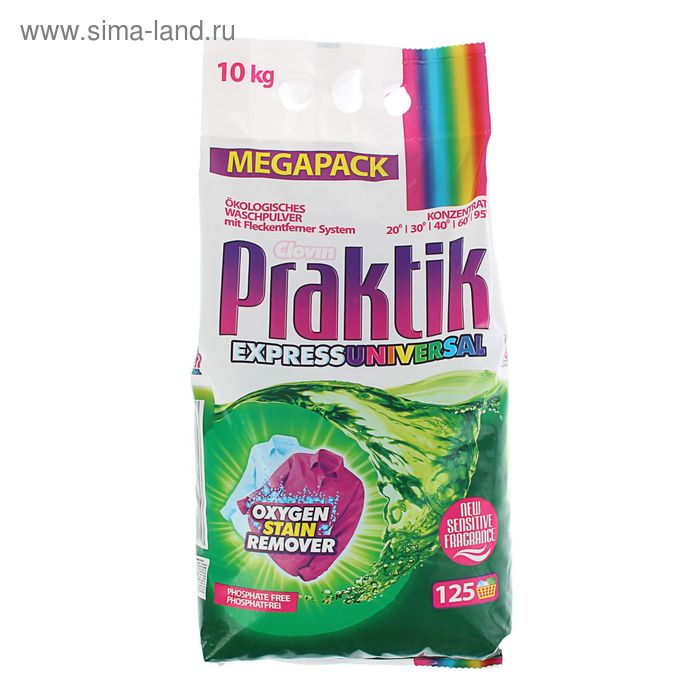 Стиральный порошок Praktik (green bag) универсальный, 10 кг