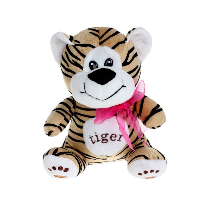 Мягкая игрушка «Звери» с вышитыми буквами на животе, цвета МИКС