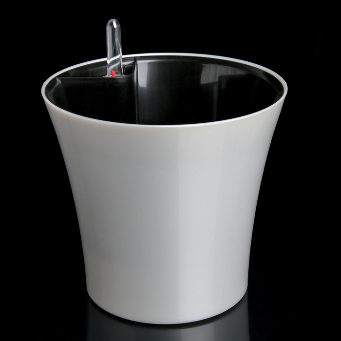 Горшок с автополивом 2,5 л "Комфорт", цвет белый перламутр