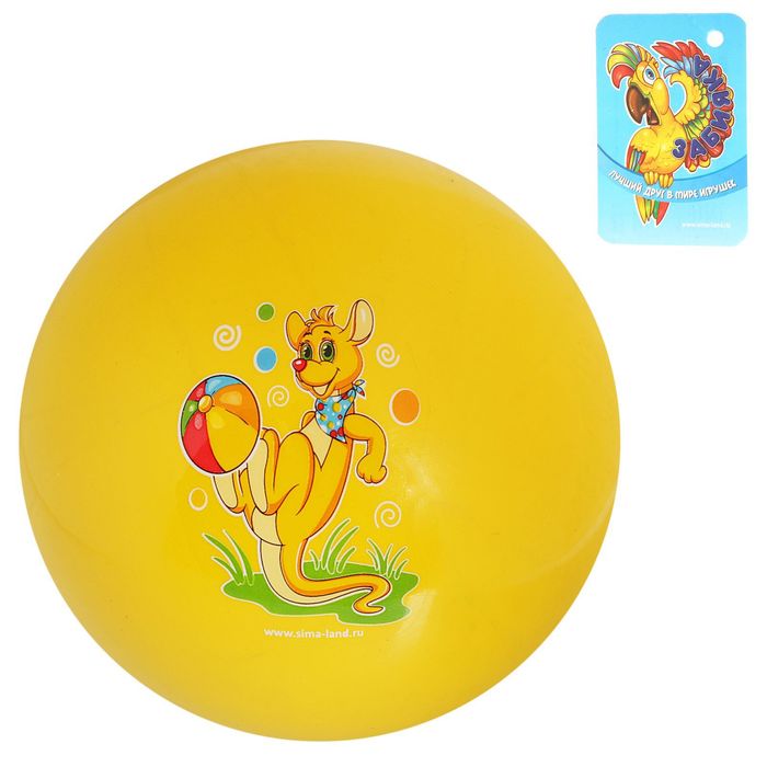 Мяч детский "Кенгуру" 22 см, цвета МИКС
