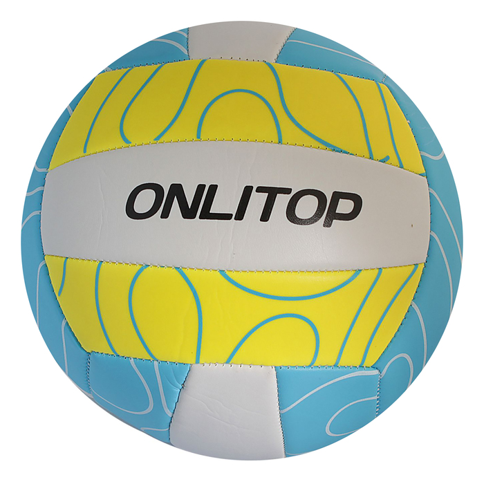 Мяч волейбольный V5-26, 18 панелей, PVC, 2 подслоя, машинная сшивка, размер 5