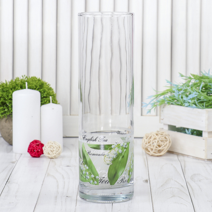 Ваза "English tea", круг из ландышей