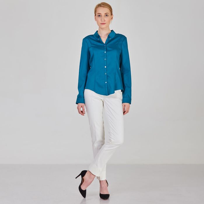 Брюки женские Y9823-0118, цвет молочный жаккард, размер 42/170