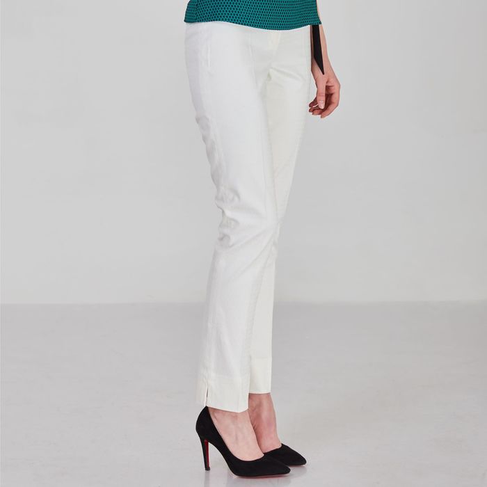 Брюки женские Y9823-0118, цвет молочный жаккард, размер 42/170