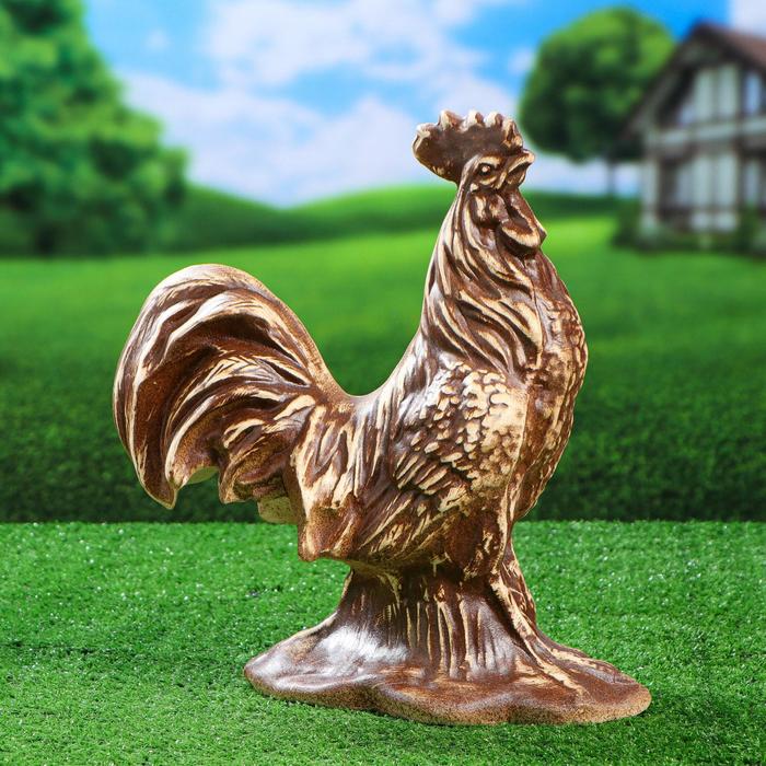 Садовая фигура "Петух Welcome" шамот