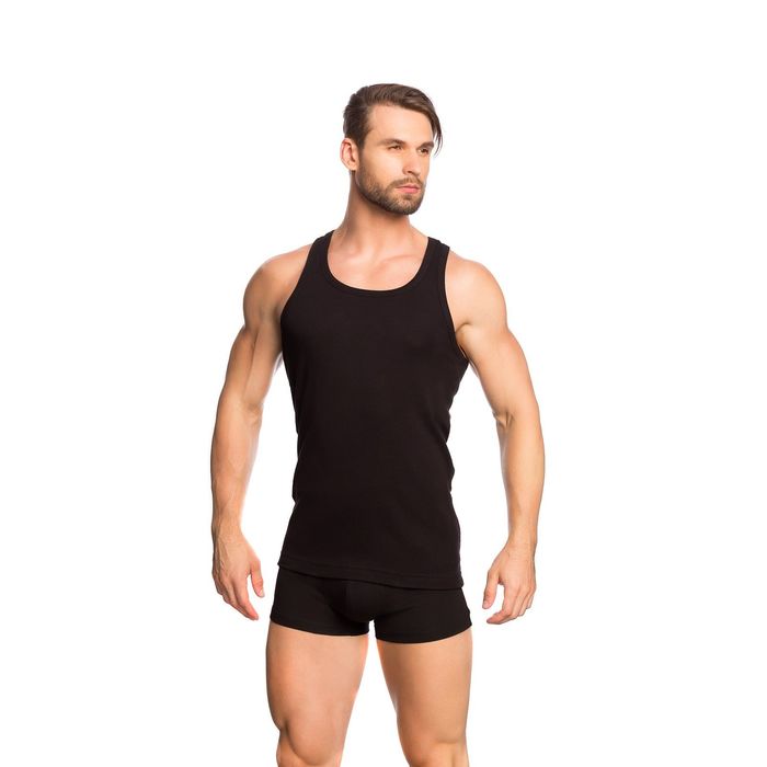 Майка мужская, размер 54, цвет чёрный (арт. MM-044 - М)