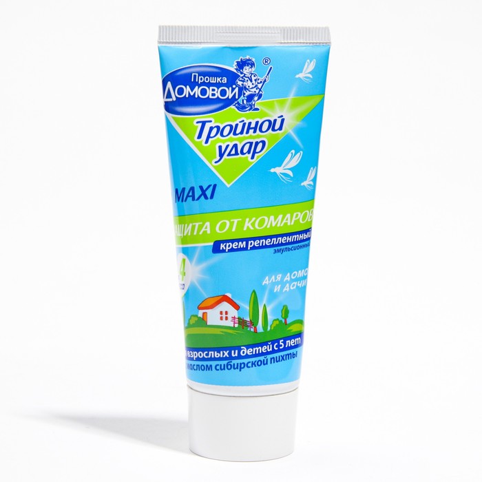 Крем репеллентный Домовой Прошка с маслом пихты Тройной Удар, 75 мл