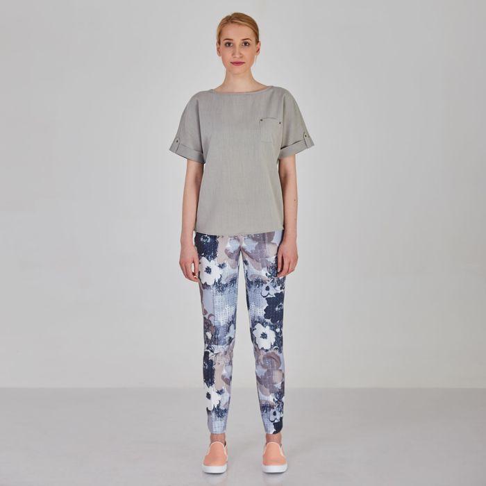 Блуза женская Y1214-0088 new, цвет серый, размер42/170