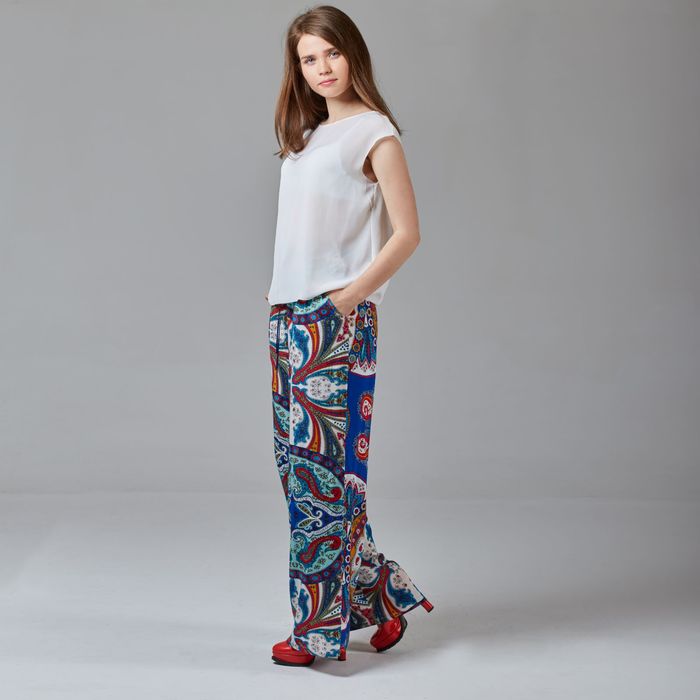Брюки женские Y1359-0148, цвет цветной принт, размер42/170