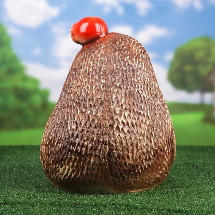 Садовая фигура "Ёж с яблоками" шамот