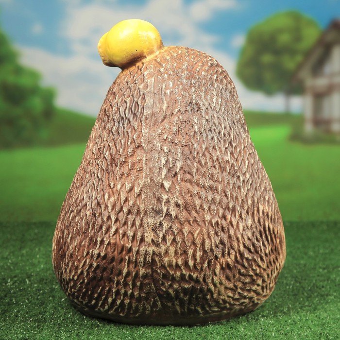 Садовая фигура "Ёж с яблоками" шамот